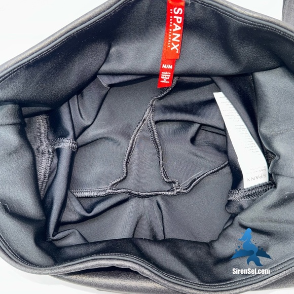 1081 SPANX Faux Leather Leggings - Size M - Black - Picture 8 of 14